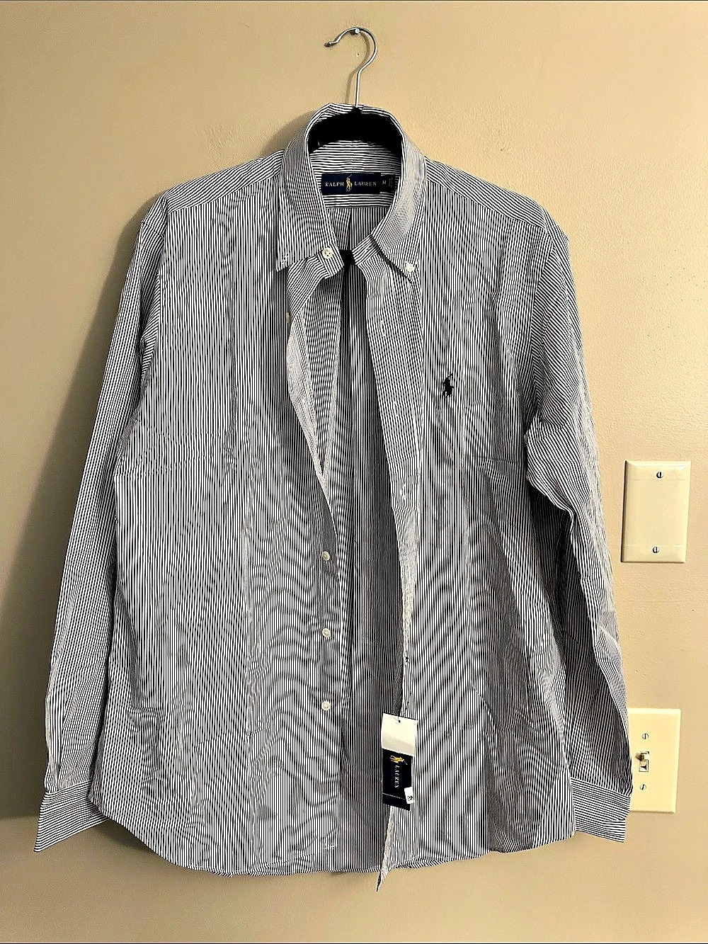 Ralph Lauren Men's Striped Button Down Shirt Size Medium NWT